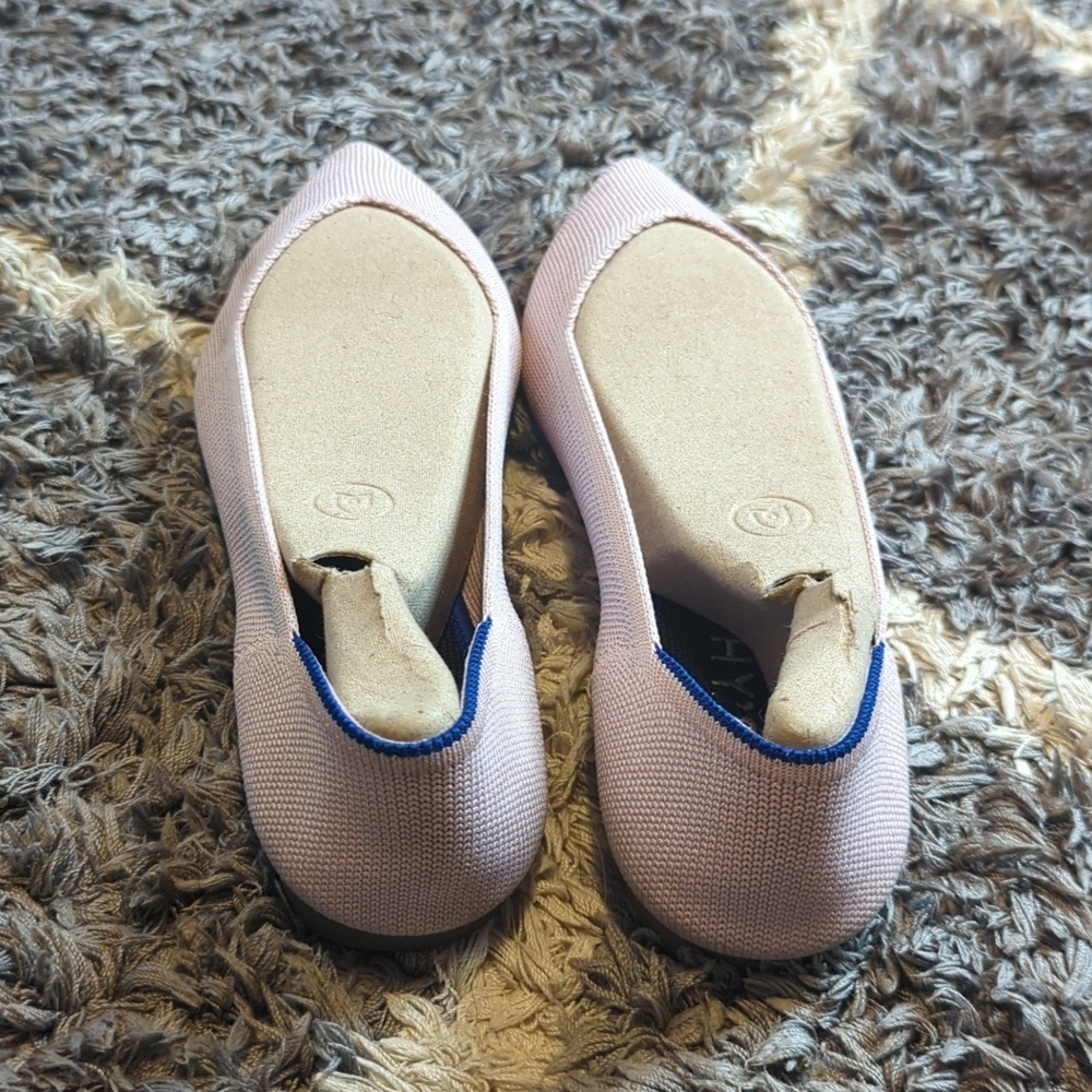 Rothy's Light Pink Pointed Toe Flat Size Women's 10 - Picture 4 of 7
